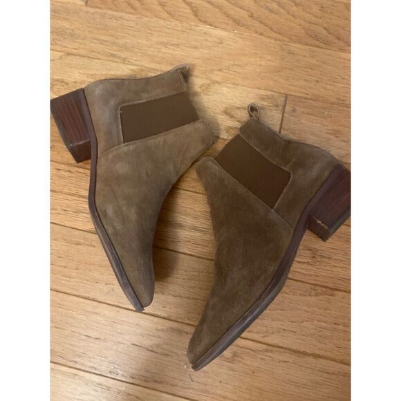 Steve Madden Dover women's suede brown chelsea elastic side ankle booties sz 8.5 - Picture 5 of 8